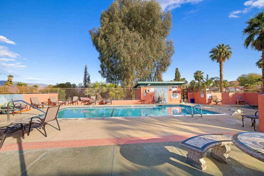 Borrego Springs, CA swimming pool at an RV Camping Park